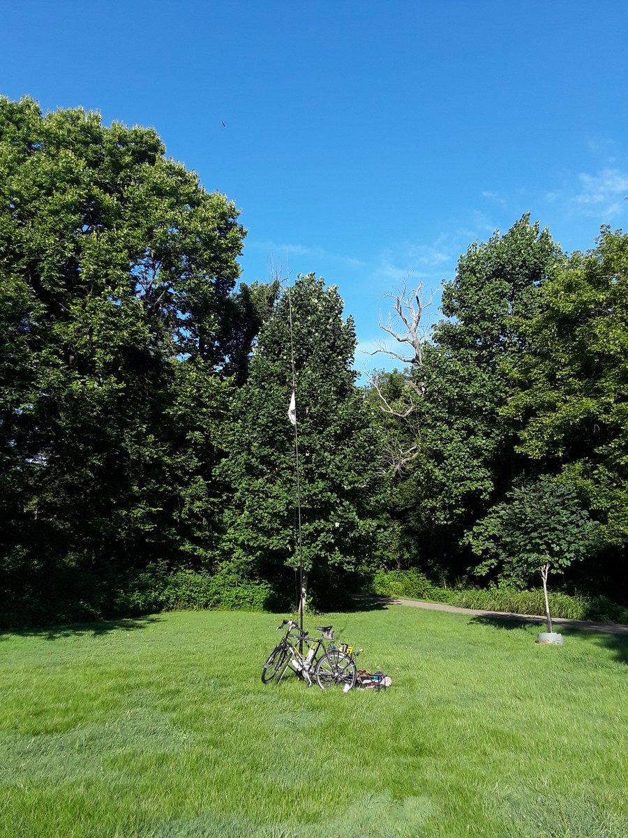 N4JAW's tweet image. Another Hot,humid, muggy Early Bird #pota #parksontheair activation with my @Buddipole #antenna in a vertical configuration. 40m #hamradio #amateurradio band was quite nice this morning.
