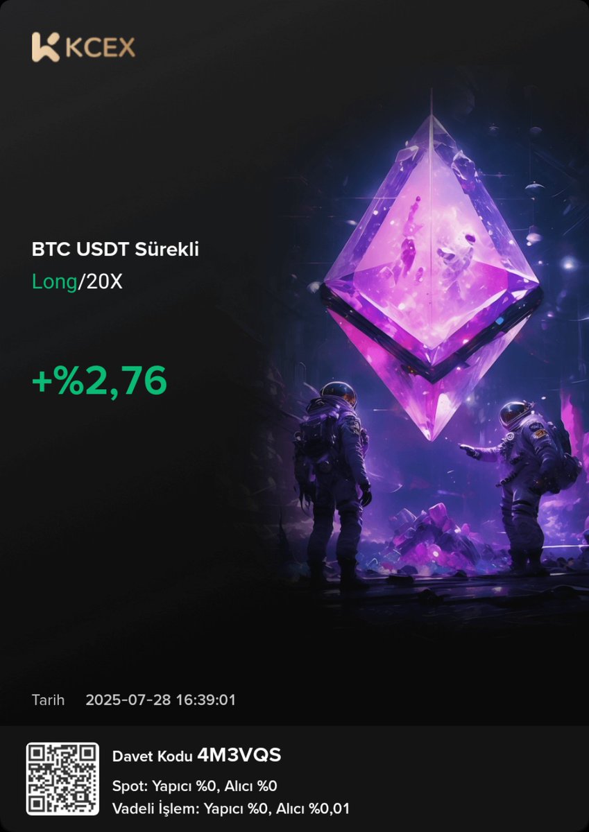 KCEX'e <a href="/KCEX_Turkey/">KCEX_TR</a> Benimle Katıl, piyasadaki en düşük oranların ve 1.000 USDT'ye kadar vadeli işlem deneme bonusu ile ücretsiz çekimlerin keyfini çıkarın! Davet kodum 4M3VQS, hemen kaydolmak için tıkla:  kcex.io/register?invit…