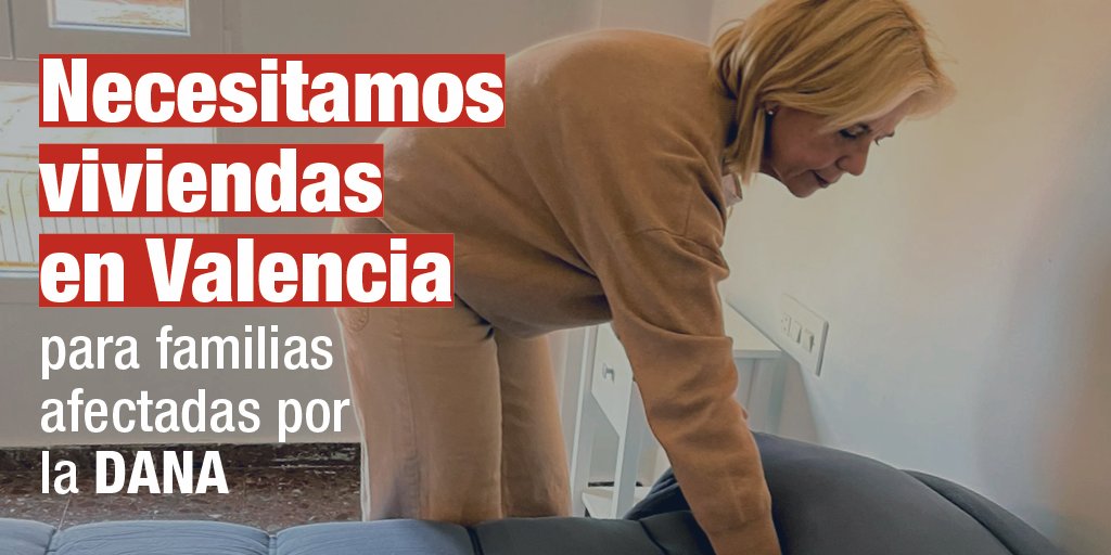 Solidaridad San Juan de Dios (@solidaridadsjd) on Twitter photo 📢 En #SJDValencia buscamos pisos de alquiler para familias afectadas por la #DANA, con un mínimo de 3 hab. y un máximo de 1.100 €/mes. En los municipios de: Valencia, Buñol, Alfafar, Quart, Alcàsser o Paiporta.
Contacto:
📩 enrique.blas@sjd.es
📞 96 366 50 70 📢 En #SJDValencia buscamos pisos de alquiler para familias afectadas por la #DANA, con un mínimo de 3 hab. y un máximo de 1.100 €/mes. En los municipios de: Valencia, Buñol, Alfafar, Quart, Alcàsser o Paiporta.
Contacto:
📩 enrique.blas@sjd.es
📞 96 366 50 70