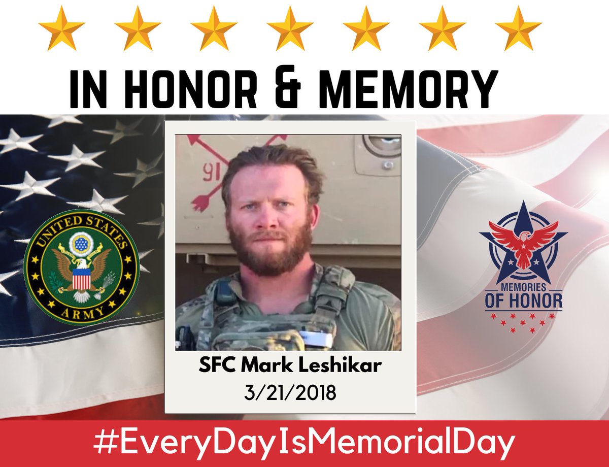 🎖️ We remember SFC Mark Leshikar.

Help us keep his memory alive:
• Comment “We remember”
• Share to your story or repost
• Tag @MemoriesofHonor + 2 friends

#EveryDayIsMemorialDay #MemoriesofHonor #WeRemember #MD362
