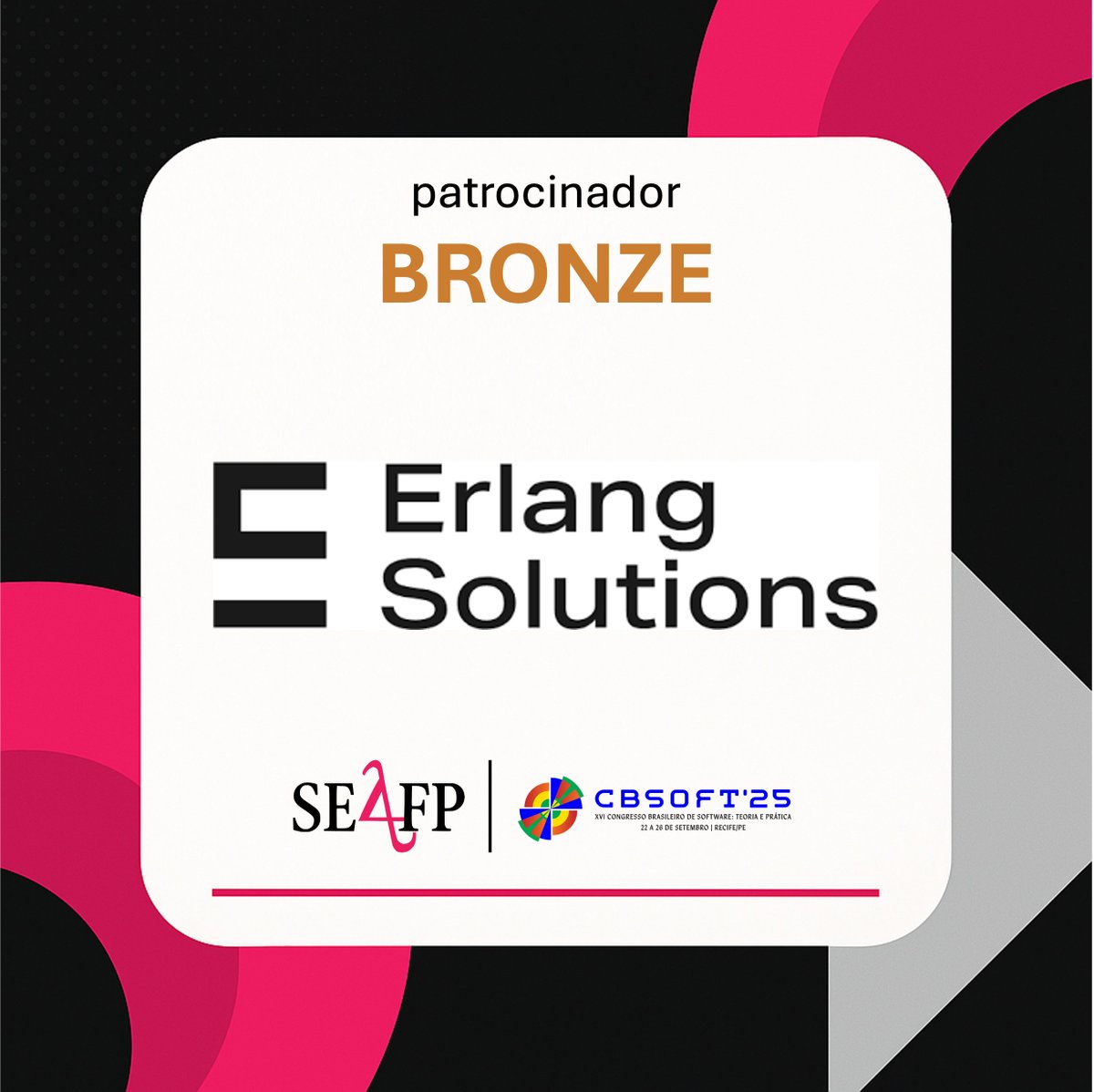 SE4FP Workshop (@se4fp_workshop) on Twitter photo 🚀 We’re excited to announce <a href="/ErlangSolutions/">Erlang Solutions</a> as a Bronze sponsor of #SE4FP!
🌍 A global leader in technologies like #Erlang, #Elixir, and #RabbitMQ, Erlang Solutions helps build scalable, reliable, and fault-tolerant systems.
Thank you for supporting our community in Brazil! 🚀 We’re excited to announce <a href="/ErlangSolutions/">Erlang Solutions</a> as a Bronze sponsor of #SE4FP!
🌍 A global leader in technologies like #Erlang, #Elixir, and #RabbitMQ, Erlang Solutions helps build scalable, reliable, and fault-tolerant systems.
Thank you for supporting our community in Brazil!