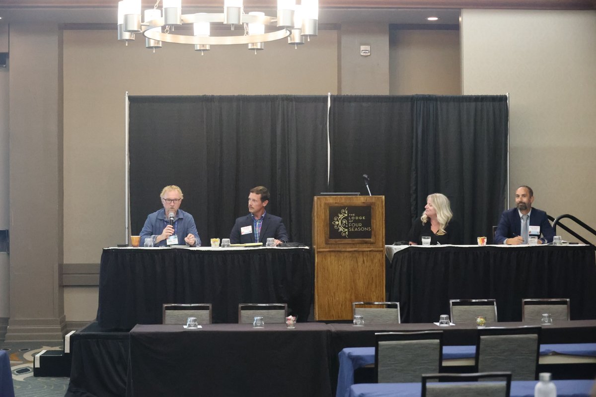 MOEducation's tweet image. Travis Plume and his co-presenters discussed the Governor’s Workforce of the Future Challenge work group. They provided insight into the recommendations they are providing to @GovKehoe’s office in September. #MoEd25