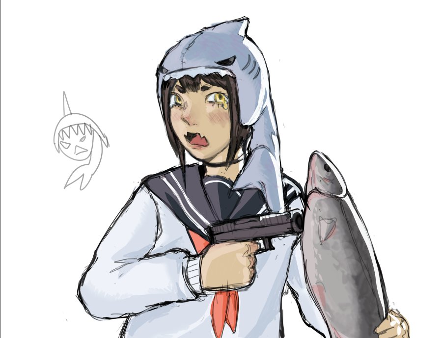 MELA9N's tweet image. Kill that fish 
#oc #rkgk