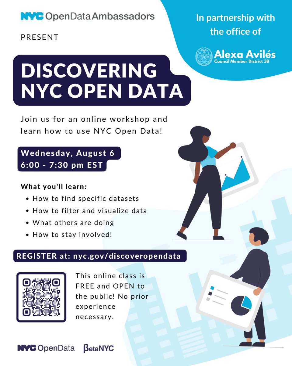 NYC Office of Technology and Innovation (@nycofficeoftech) on Twitter photo 🏊🏼🤿 Dive into the cool world of NYC #NYCOpenData on Wed., 8/6 at 6:00 PM with our very own #NYCAnalytics in partnership with <a href="/CMAlexaAviles/">Alexa Avilés</a>' office. nyc.gov/discoveropenda… 🏊🏼🤿 Dive into the cool world of NYC #NYCOpenData on Wed., 8/6 at 6:00 PM with our very own #NYCAnalytics in partnership with <a href="/CMAlexaAviles/">Alexa Avilés</a>' office. nyc.gov/discoveropenda…
