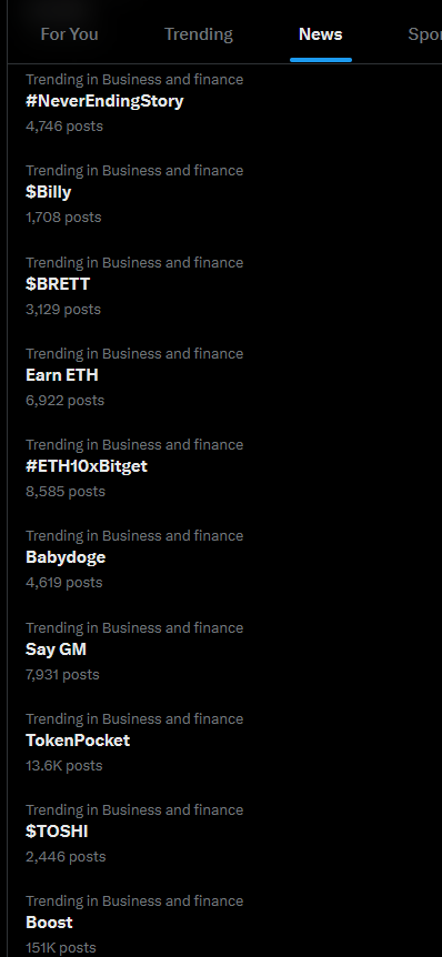 this mines <a href="/X/">X</a> news tab? cut it out with pushing the cryptoscams <a href="/elonmusk/">Elon Musk</a>!