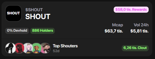 OvoOnoETH's tweet image. More than a memecoin 👌

-&amp;gt; $SHOUT on @shoutdotfun 💪🗣️
