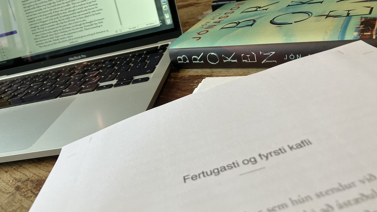 Nothing like being ahead of the game... First draft of the sequel to Jón Atli Jónasson's Broken is in the bag. Edits, checking, proof-reading to come.
Yes, it's just as meaty as Broken, and this translator did a little dance of delight when the Groke showed up again.
<a href="/CorylusB/">Corylus Books</a>