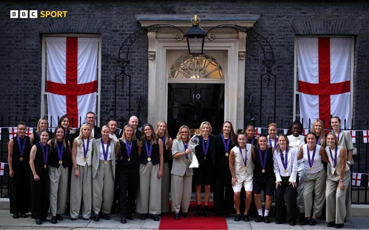 BBC Sport (@bbcsport) on Twitter photo A Downing Street reception for the European champions 🏴🏆 A Downing Street reception for the European champions 🏴🏆