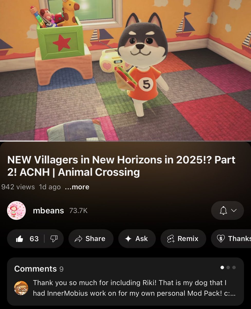orangeisborange's tweet image. Just wanted to say thank you again to @InnerMobius for helping me on this project, but also to mbeans for showcasing this on their YouTube Channel! 

I'm happy to see Riki and @rennslyaer get shown around more in the Animal Crossing Modding Community! 🥺❤️