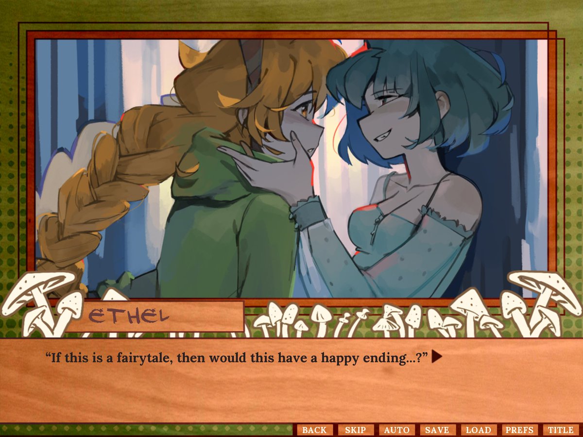 ebihimes's tweet image. Her Love, Like Poison has been released! It&apos;s a short and spooky yuri story so toxic it&apos;s emitting spores!
Join Ethel as she ventures deep into the woods. There, she meets a mysterious girl, and things soon begin to unravel...