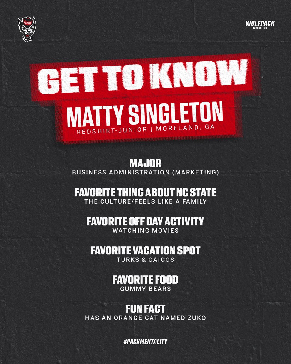 Meet the 2025-26 squad // Get to know redshirt-junior Matty Singleton!