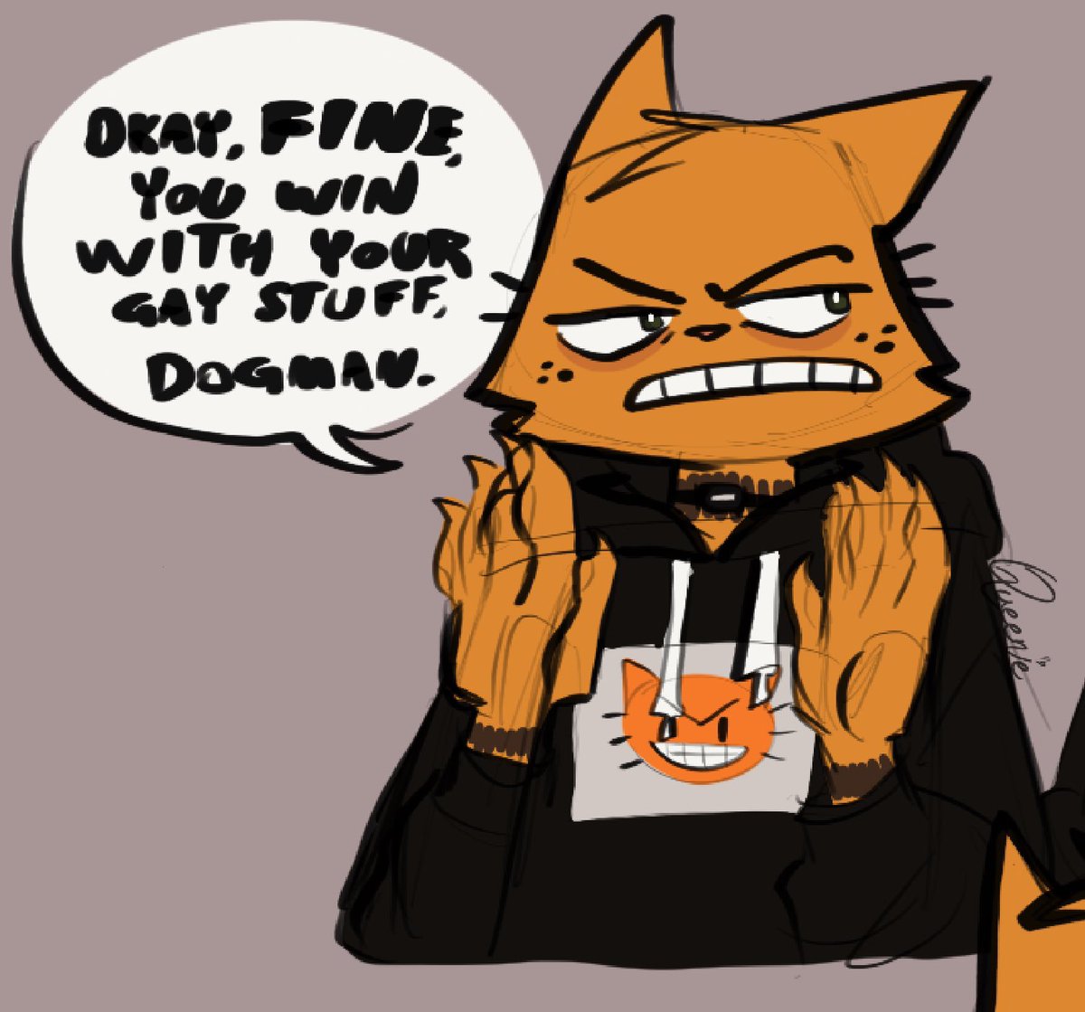 queeniecore's tweet image. POV: you’re Dogman and you caught Petey (again)
#dogman #dogmantwt #dogmanfanart #peteythecat