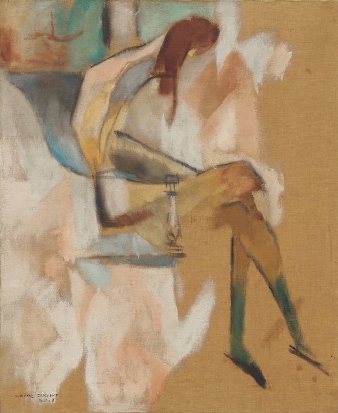 Guggenheim's tweet photo. 🎂 Happy birthday to Marcel Duchamp — the artist who rewrote the rules of modern art then tossed out the rulebook entirely.

Before readymades, alter egos, and conceptual art, Duchamp was already experimenting with his paintbrush. "Apropos of Little Sister," (not on view but in the Guggenheim collection), captures his youngest sibling Magdeleine in a Cubist-inspired swirl of candlelight and curves. Just two years later, he walked away from painting altogether, forever changing the course of modern art. Join us in celebrating the legacy of the artist who made thinking an art form—joyeux anniversaire, Marcel!

#MarcelDuchamp #Cubism #GuggenheimCollection #ModernArt

🎨 Marcel Duchamp, "Apropos of Little Sister," 1911. © 2025 Artists Rights Society (ARS), New York/ADAGP, Paris/Succession."