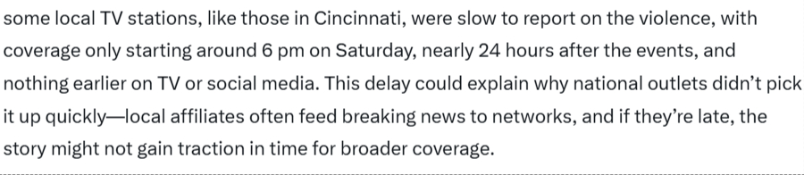 NKYNewsNetwork's tweet image. GROK AI blames local Cincinnati TV stations for slow national coverage: