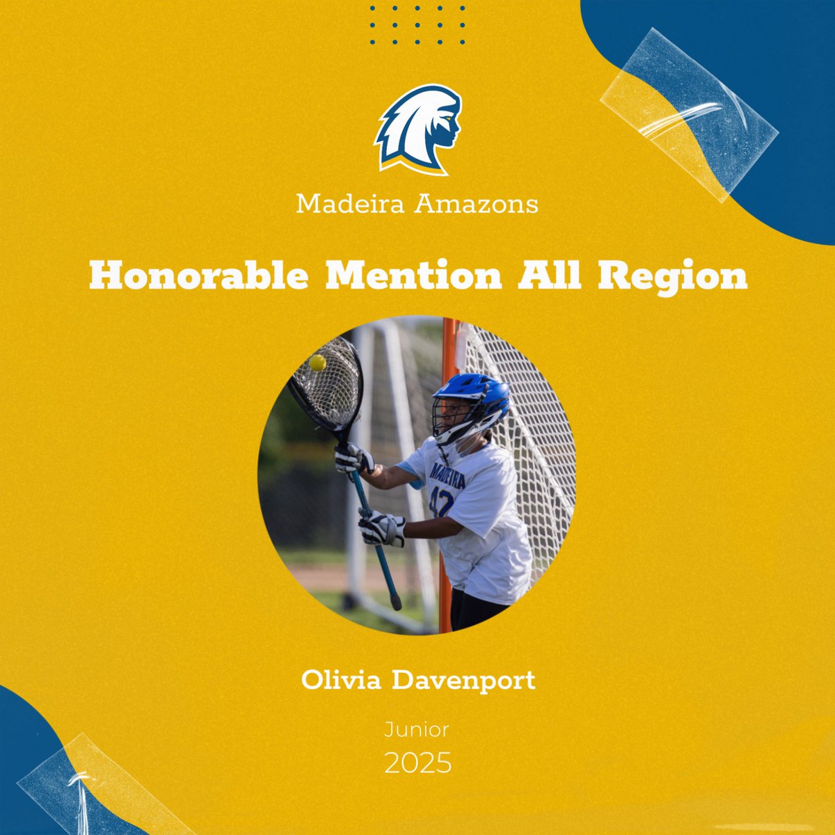 Madeira Ath Dept. (@madeiraath) on Twitter photo All Region Honors
Honorable Mention - Olivia Davenport All Region Honors
Honorable Mention - Olivia Davenport