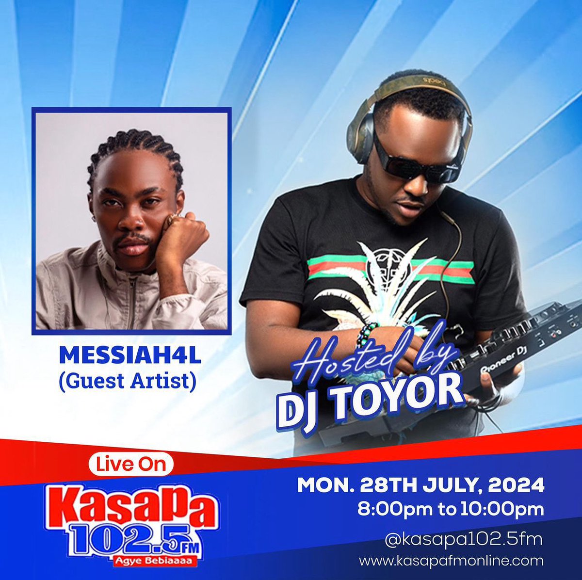 Tune in to Kasapa Fm @ 8pm tonight!