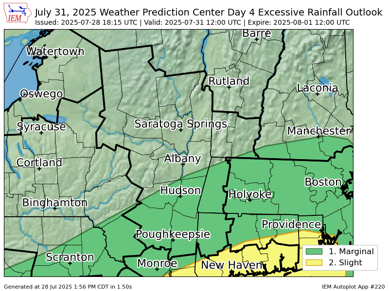 WPC issues Day 4 Slight Risk Excessive Rainfall Outlook at Jul 28, 18:15z for ALY wpc.ncep.noaa.gov/qpf/excessive_…