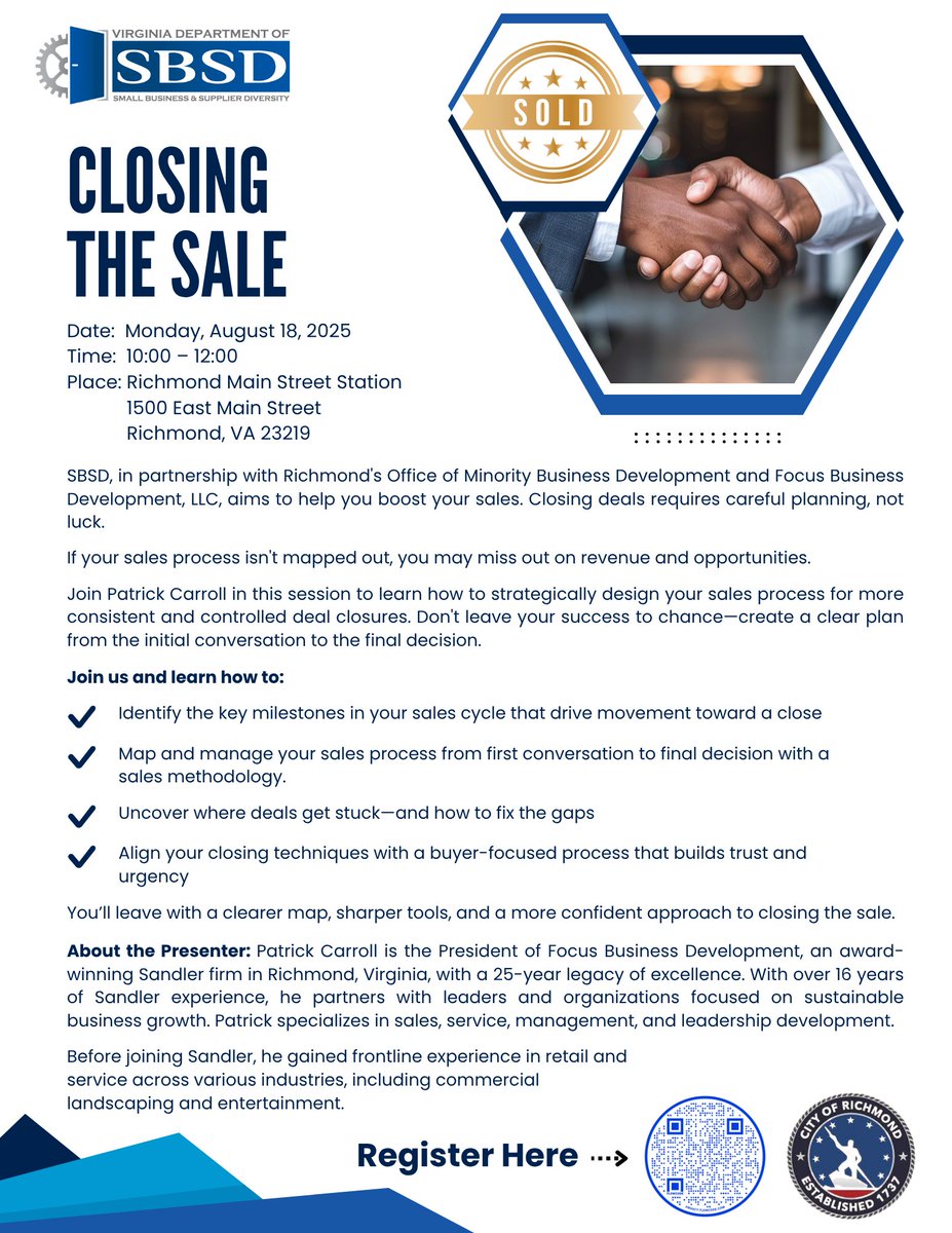 VA Dept. of Small Business and Supplier Diversity (@virginiasbsd) on Twitter photo Sign up today at conta.cc/3IIdRdw Sign up today at conta.cc/3IIdRdw