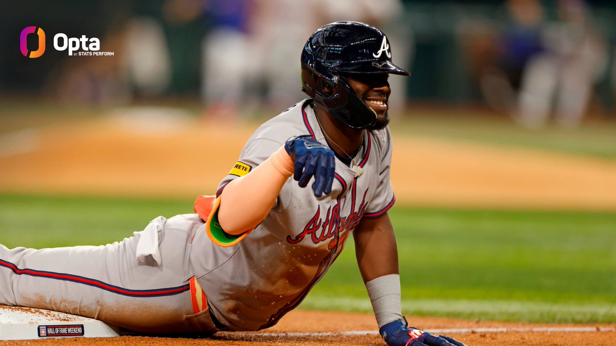 OptaSTATS (@optastats) on Twitter photo The <a href="/Braves/">Atlanta Braves</a>' Michael Harris II had two singles, two doubles, two triples and two homers against the Rangers over the weekend.
He is the first MLB player in the modern era (since 1901) to collect two of each type of hit in a three-game series. The <a href="/Braves/">Atlanta Braves</a>' Michael Harris II had two singles, two doubles, two triples and two homers against the Rangers over the weekend.
He is the first MLB player in the modern era (since 1901) to collect two of each type of hit in a three-game series.