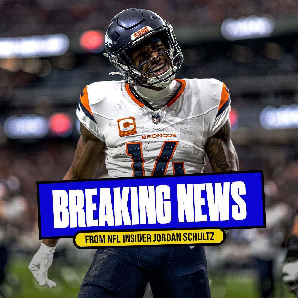 LandingZoneBR's tweet image. 🚨 URGENTE!
O Denver Broncos está renovando por 4 anos no valor de $92 milhões o WR Courtland Sutton!
Formado em Denver e peça fundamental do primeiro ano de Bo Nix, Sutton receberá média de $23 milhões por temporada!
🗞️ @Schultz_Report