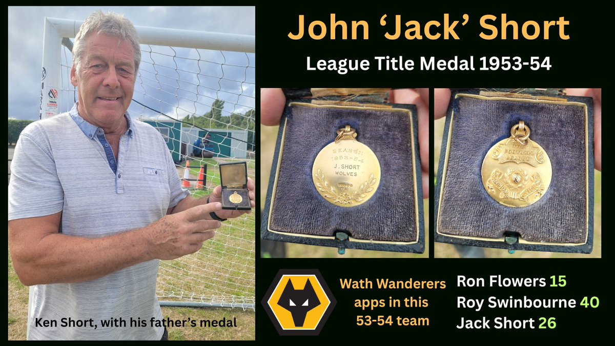 This medal was won by Jack Short, one of three of Crook's boys in Wolves's first ever league champions in 1953/54
Their stories, + 110 others, will be told in the upcoming charity book, 'Feeding the Wolves'.
Pre-order asap for a big summer discount 30/9/25 tinyurl.com/crookwwfc