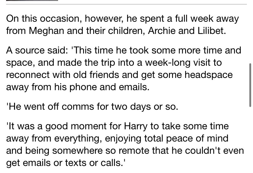 unreMARKLEble's tweet image. I’m sure #MeghanMarkle jotted that down in her little notebook of “Harry’s Misbehaviors” that she’ll whip out during divorce proceedings. 
That’s not a normal, healthy marriage. Going incommunicado for 3 days when you have children doesn’t bode well for the future of your…