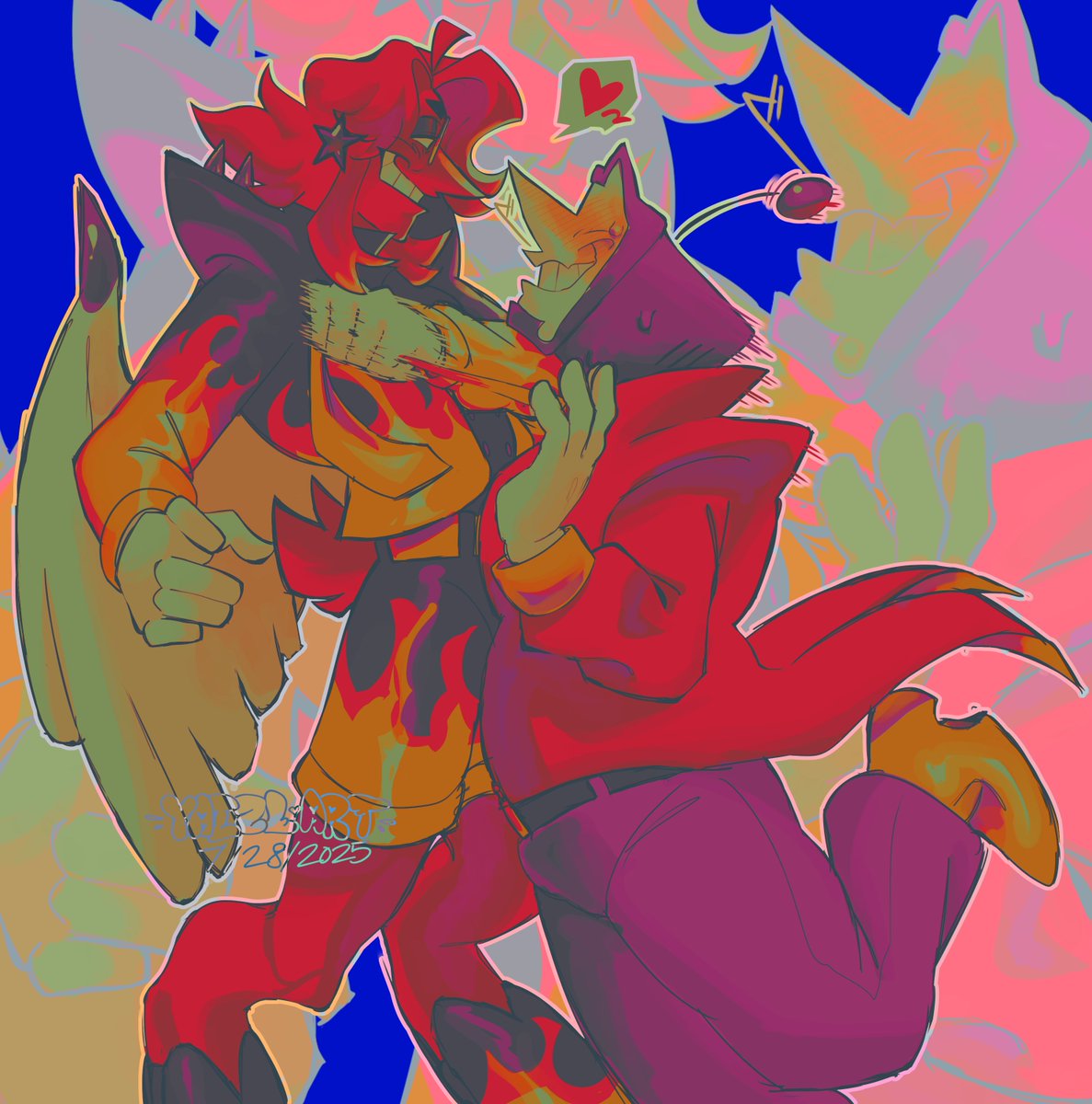 yaizl_art's tweet image. i barely did anything for artfight this year. i'll try pumping out a few more things before it ends
characters in order:
@SP1CYR1C3 || TANZ0FEUER || @svnthsun