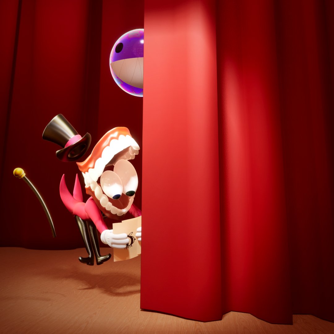 just your average ringmaster lurking behind a curtain planning something suspiciously, nothing to see here