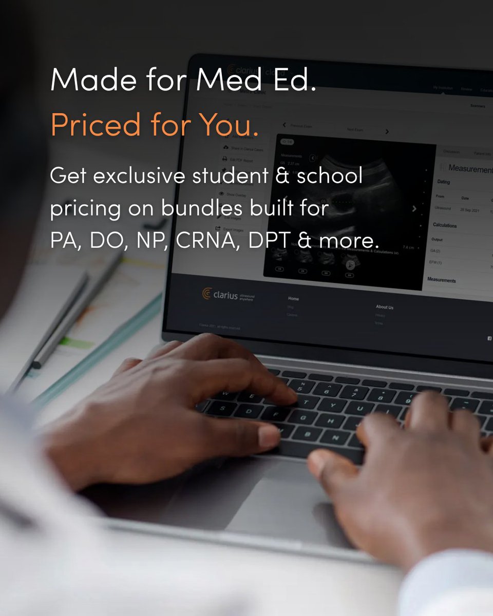 Back to med school? 📚 Start the year strong with Clarius Campus—your all-in-one POCUS learning bundle.
✅ 500+ tutorials
✅ Scan anywhere with HD handheld devices
✅ Built for med students, residents &amp; more
Start here 👉clarius.com/promotions/