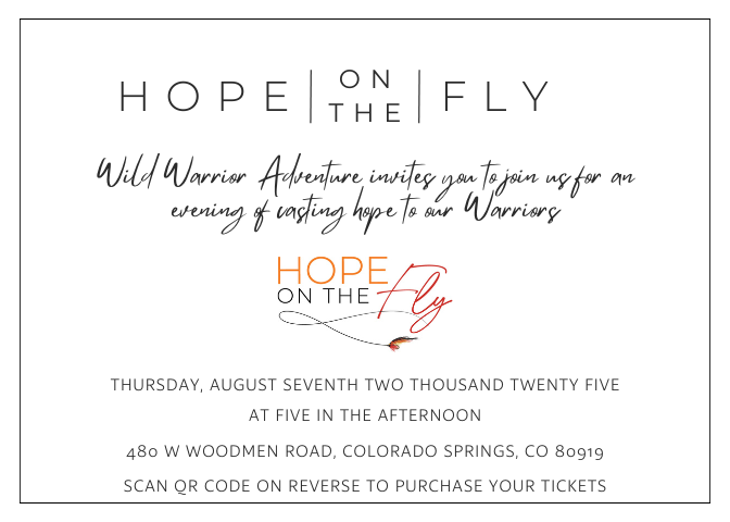 WildWarriorAdv's tweet photo. 🎣 Hope on the Fly
Join us Aug 7 at 5PM in Colorado Springs for dinner, drinks, dessert, and purpose.
🎟️ $300/couple | $175/individual
🍰 Dessert by Elizabeth’s Sweet Treats
🎁 Raffle prizes
Reserve now: https://t.co/2t8xBrQwfA
#wildwarrioradv https://t.co/tk7mnIJoZT