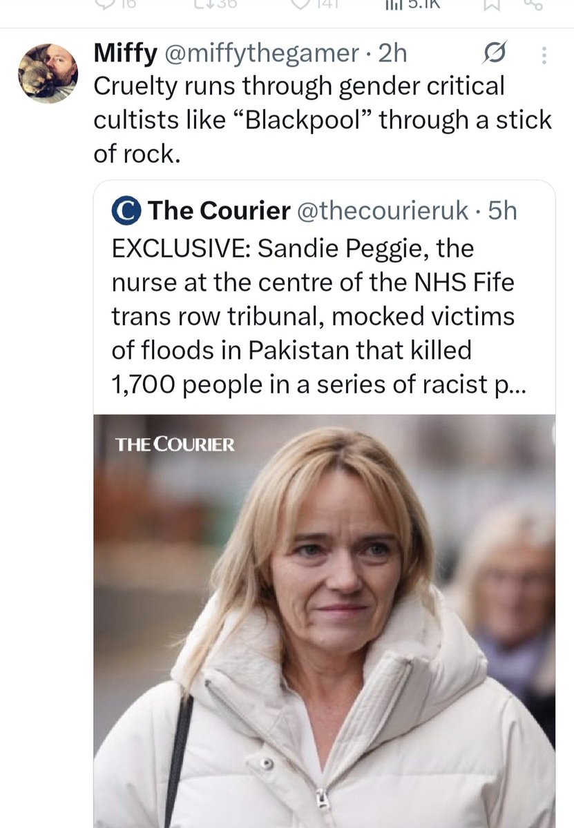 NotthatSuzanne's tweet image. Remember when men like Miffy called out the death and rape threats that #jkrowling or other women regularly receive, incl at #Transpride.  No, me neither. #SandiePeggie