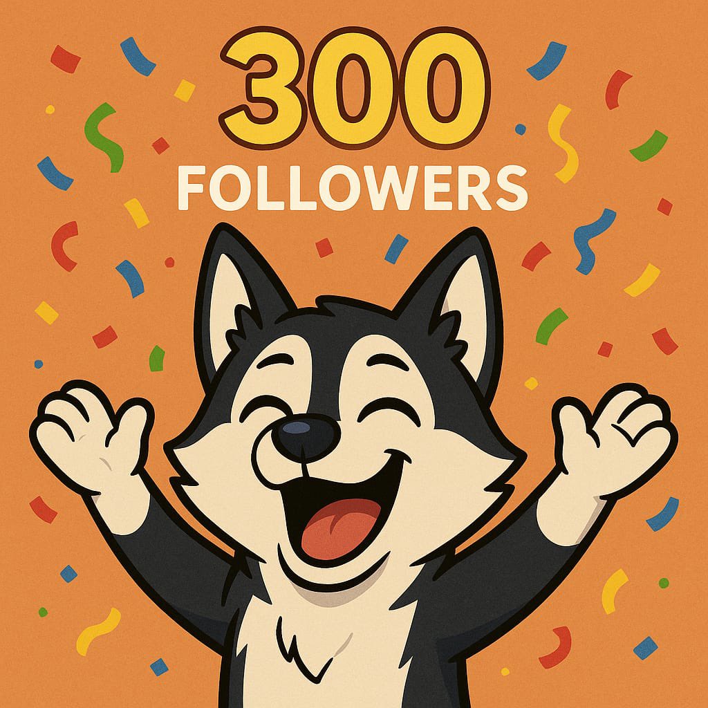 HuskyCoi's tweet photo. 🎉 We’ve hit 300 followers in the $HUSKYCOIN pack! 🐶🚀
From zero to 300 in just days… and we’re just getting started.
Big thanks to everyone riding with the craziest husky in crypto.
Next stop: the moon 🌕🐾
#HUSKYCOIN #CryptoCommunity #Next100x https://t.co/Bku8uaVRAC