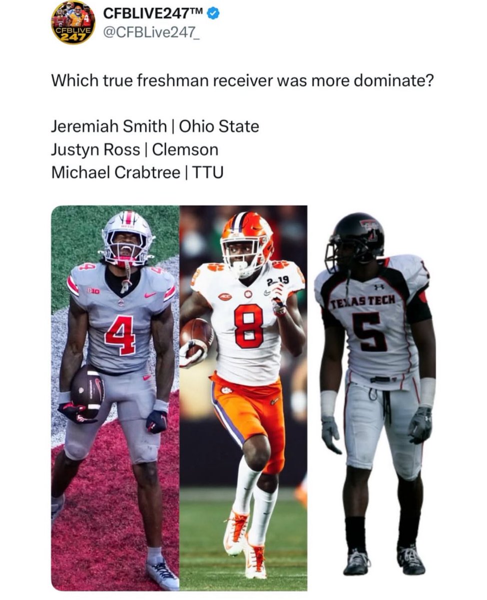 OldRowGunsUp's tweet image. Somehow this is even a conversation...it&apos;s Crabtree and it&apos;s NOT close.