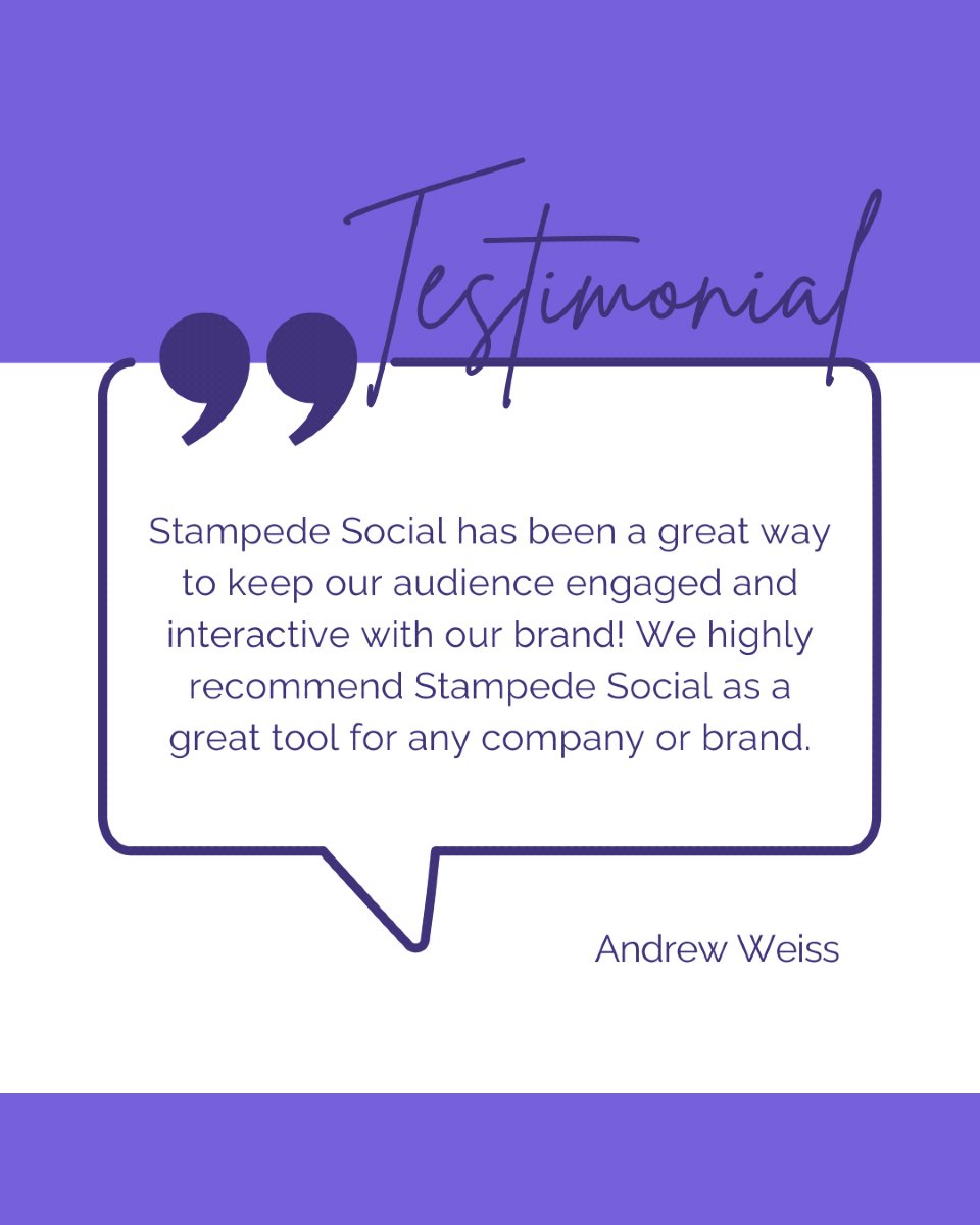 Stampede_Social's tweet image. Thanks for the great feedback! #clientlove #instagram #dmautomation