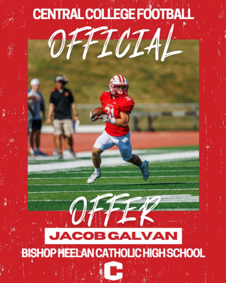 #AGTG After a great conversation with <a href="/CoachTimLydon/">Tim Lydon</a> I am blessed to receive an offer from Central College!