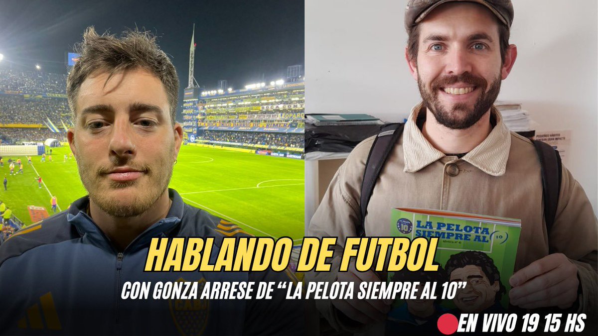 Hablando de Futbol con <a href="/gon_ruso/">Gonzalo Arrese</a> de <a href="/SiempreAlDiego/">La Pelota Siempre al 10 ⭐⭐⭐</a> para charlar de  Boca, del futbol argentino y un momento Maradoneano. 

Link ⬇️
youtube.com/live/TaySEdFq6…

🔴EN VIVO: 19 15 hs LOS ESPERO