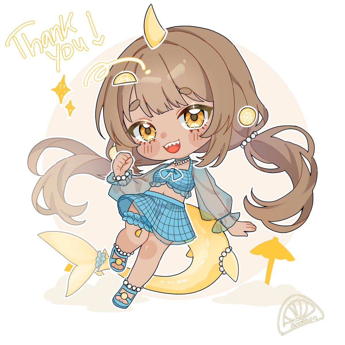 aerindear's tweet image. 1 lemon shark ready! Surprise me Chibi cm 💛