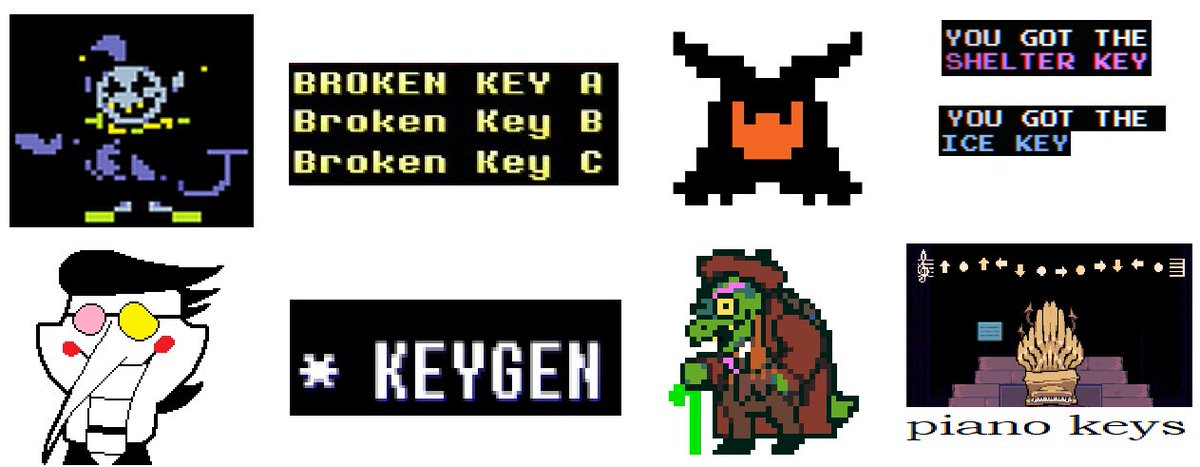 youknow One Connective Thread between the Secret Bosses  i've seen Nobody pick up on is to Fight them, ALL of Them require  Some Variation of Keys.