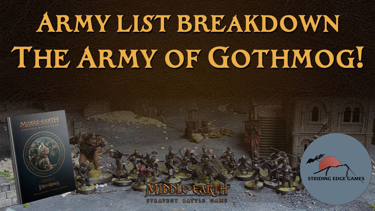StridingEdgeGMs's tweet photo. Our next Army List Breakdown video is out, The Army of Gothmog! How do they fare in this edition? How do they work? And most importantly, how easy are they to collect? If you feel like getting started with a new army, have a watch!

📽️ https://t.co/i1KxmqlDxP 📽️ https://t.co/IkzS8dJeQd