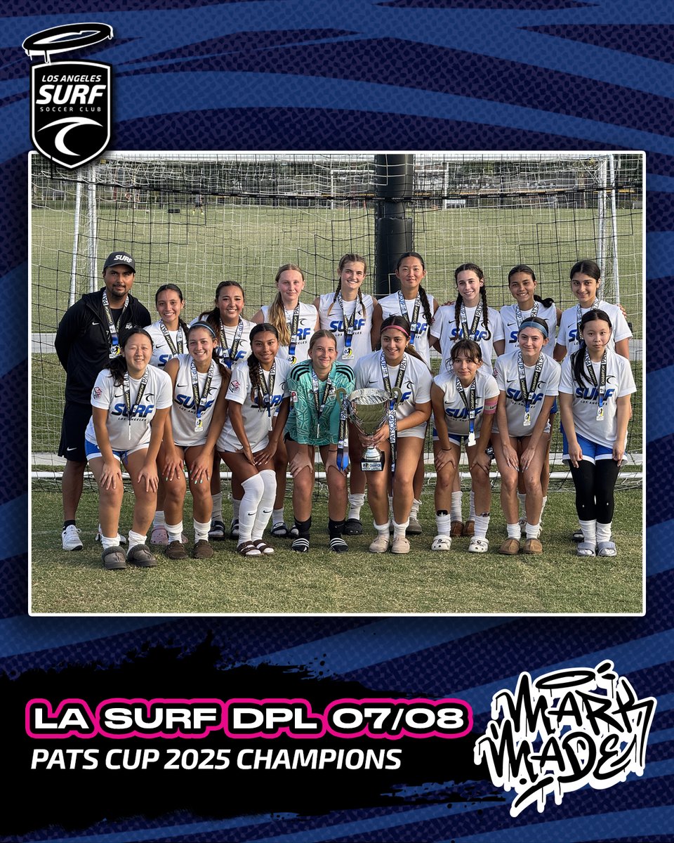 Big congratulations to the LA Surf DPL 07/08 Girls for showing how #ChampionsDoMore at the Pats Cup 2025! #BestOfTheBest