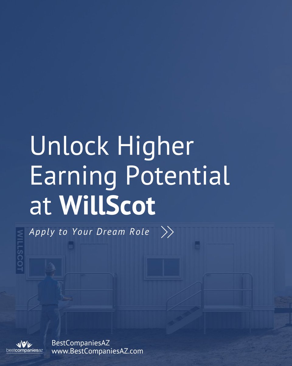 📣 WillScot is hiring in Phoenix!

Join a 3x Great Place to Work® winner that knows how to look after its 4,000+ employees, on the job and beyond! 

Apply to open positions at hubs.li/Q03yk-ZX0

#ArizonaJobs #HiringNow #PhoenixJobs