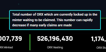 crypto_conno888's tweet image. Remember, this isn&apos;t a concrete amount. 

If $ORX does a 10x from here (very likely) how many will jeet early and forfeit their coins?

The vesting amount could end up being 80% 60% 50% 10% 5% less than this figure, who knows?? 

It&apos;s a last man standing game, very exciting!!