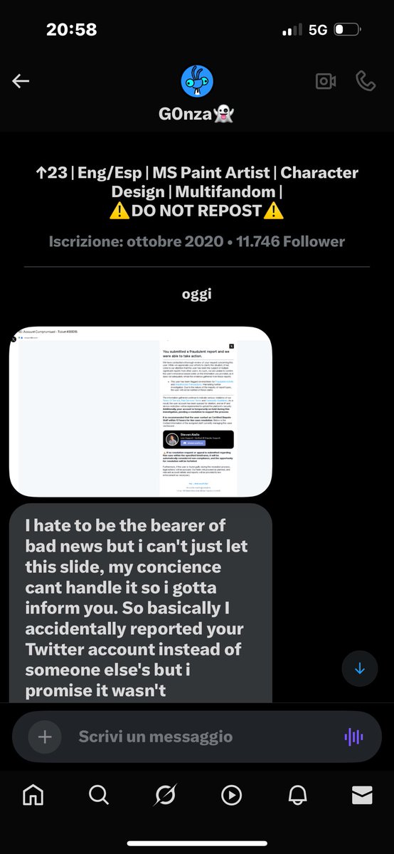 Lonefox1332's tweet image. For those who follow @G_0nza , be careful, apparently his Twitter profile was hacked
be careful