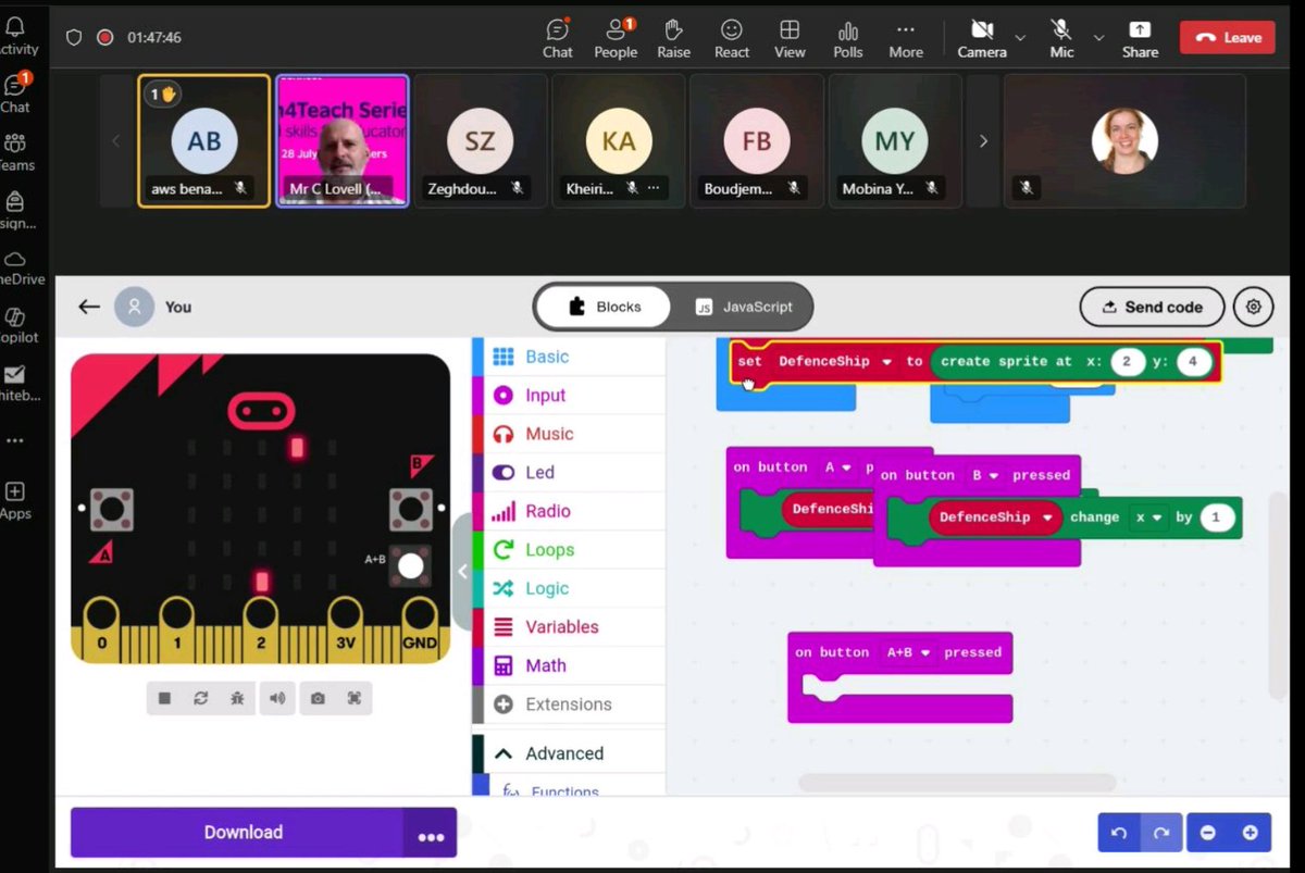 MrLovellComp's tweet image. Had a great time today on our @dzBritish Teacher conference making Space Invaders on the @microbit_edu 👾😁 Find a video of the steps to make the game at this link on YT. Click subscribe below the video to see more coding tutorials soon 👉 youtu.be/BYYfVQPMx-M