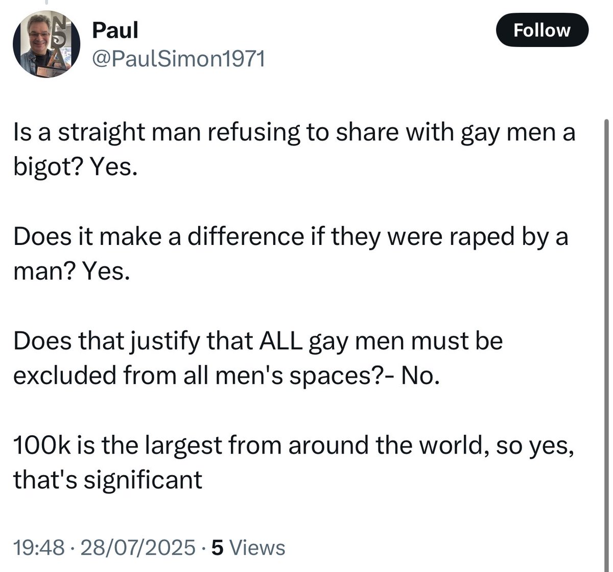KittyCat1603's tweet image. Blocked so can’t reply. Transwomen are men. They don’t belong in female only spaces. He knows that which is why he blocked me 🤷🏻♀️