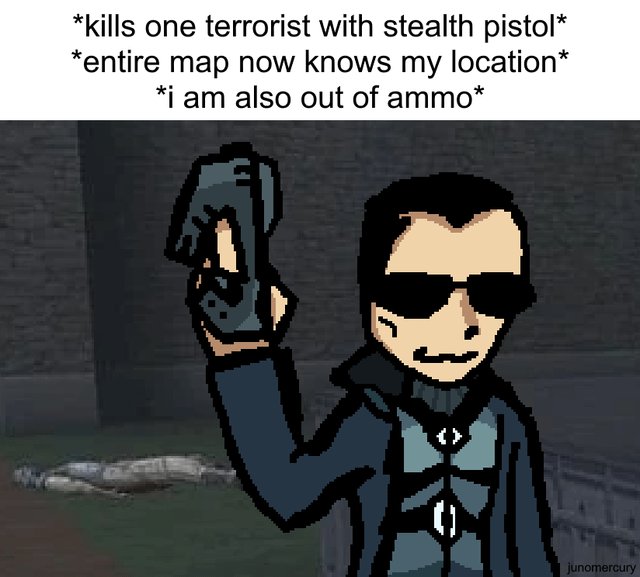 XXWOLFHEXX666's tweet image. That moment in Deus Ex when you try to stealth it…

Then you sneeze, knock over a soda can, alert 3 guards, and it’s suddenly World War III in a broom closet.

Stealth is optional. Chaos is personal.

#DeusEx #ImmersiveSim #StealthFail #RetroGaming #GamerProblems #PCGaming