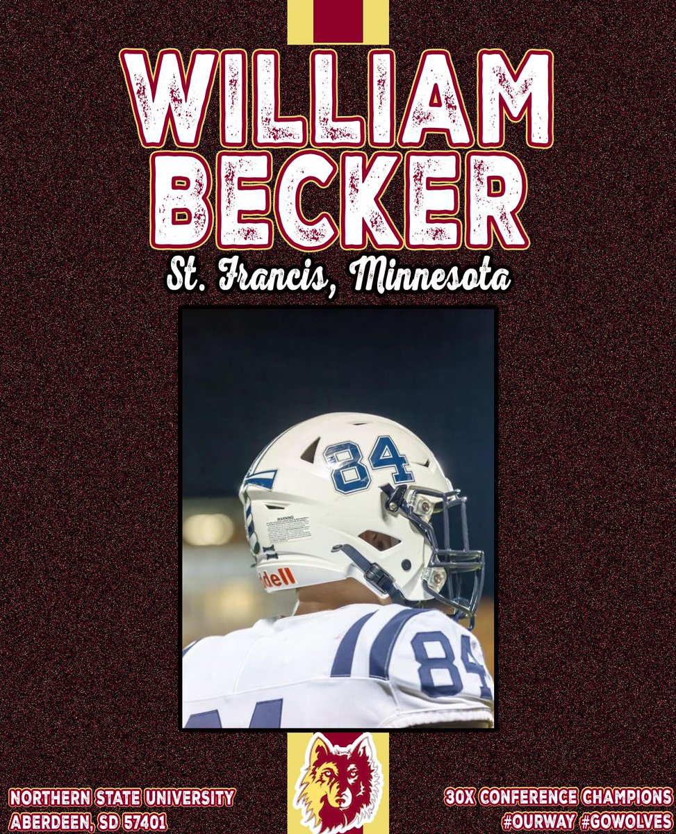 William Becker (@willb_igwt) on Twitter photo After a great camp at <a href="/NSUWolves_FB/">Northern State Footballšŗ š</a> and conversation with <a href="/CoachJakeIery/">Jake Iery</a> and <a href="/NSUCoachSchmidt/">Mike Schmidt</a> Iām very excited to say that Iāve committed to Northern State University! #AGTG #Commitment <a href="/sffbteam/">SF Football</a> After a great camp at <a href="/NSUWolves_FB/">Northern State Footballšŗ š</a> and conversation with <a href="/CoachJakeIery/">Jake Iery</a> and <a href="/NSUCoachSchmidt/">Mike Schmidt</a> Iām very excited to say that Iāve committed to Northern State University! #AGTG #Commitment <a href="/sffbteam/">SF Football</a>