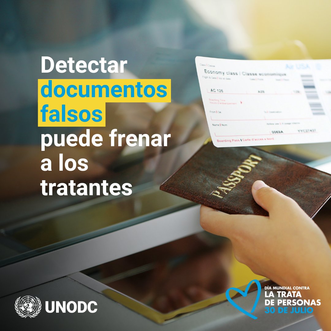 Las redes de trata usan documentos falsos, robados o alterados —obtenidos con corrupción o coerción— para mover víctimas sin ser detectadas. 

Controles fronterizos eficaces, políticas anticorrupción y cooperación internacional son clave. 

#EndHumanTrafficking