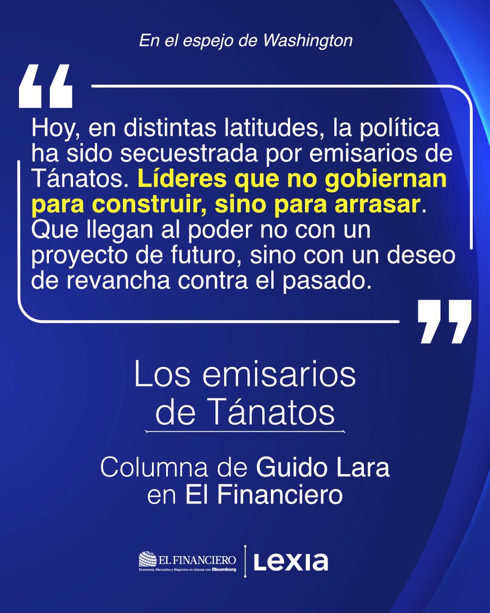 Nuevo artículo de nuestro CEO @GuidoLara: “Los emisarios de Tánatos” en @elfinanciero_mx

📎 Léelo aquí: ow.ly/AFeC50WvwBg