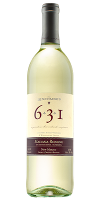 631 Signature Malvasia-Riesling= On the nose vivid floral, green apple, and pineapple are dramatically introduced with a reminiscence of honey. On the palate, sweet, crisp apple and lively tropical fruit;   Lescombes Winery, New Mexico